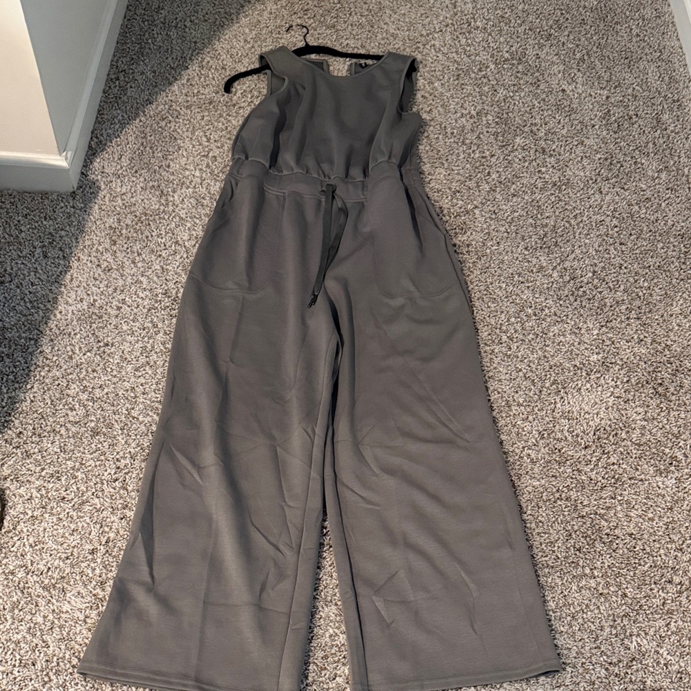 Elegant Charcoal Sleeveless Jumpsuit